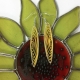 Yellow Eco Chic Paper Earrings upcycled paper earrings,  paper quilling earrings, paper quilling jewelry