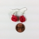 flower earrings, flower drop earrings, flower dangle earrings, paper jewelry