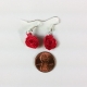 Handmade Paper Rose Origami Earrings flower earrings, flower drop earrings, flower dangle earrings, paper jewelry