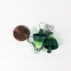 lime green, forest green, green ombre earrings, green ombre, handmade earrings