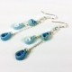 blue teardrop earrings, teardrop dangle earrings, sympathy gift, paper tears