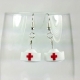 Nurse Hat Earrings Paper Handmade Gift for Nurse nurse hat earrings, paper gift, gift for nurse, nurse gift, nurse earrings