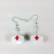 Nurse Hat Earrings Paper Gift for Nurse, graduation gift handmade nurse hat, paper anniversary gift, first anniversary, nurse gift