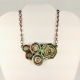 upcycled jewelry, recycled jewelry, paper necklace OOAK, one of a kind
