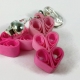 paper quilling earrings, quilled hearts, unpierced earrings, unpierced ears
