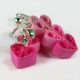 triple hearts, pink hearts, three pink hearts, paper hearts, paper earrings