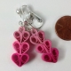 non pierced ears, clipons, clip on heart earrings, paper anniversary gift, first