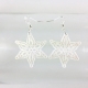 paper snowflake jewelry, snowflake jewellery, white snowflakes, gift for her