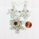 handmade Christmas jewelry, handmade Christmas gift, poinsettia necklace