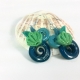 Whimsical Seashell Earrings, Paper Quilled Earrings Seashell Jewelry, seashell earrings, paper earrings, beach earrings, beach style