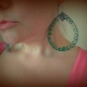 huge earrings, oversized earrings, green hoop earrings, green earrings