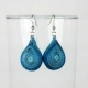 chunky teardrop earrings, blue teardrop earrings, blue earrings, drop earrings