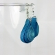 blue tears, paper earrings, paper tears, shades of blue, chunky earrings