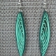 Eco-Friendly Green Dangle Earrings Paper Quilling earrings for her, earrings for women, gift for her, paper anniversary