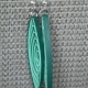 Long Green Dangle Paper Earrings paper quilling earrings, long earrings, ecofriendly earrings, paper earrings