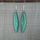 Long Green Dangle Paper Earrings gypsy jewelry, unique earrings, boho earrings, unique jewelry, handmade jewelry