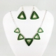triangle jewelry set, paper quilling jewelry, paper jewelry, mod jewelry