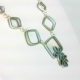 geometric squares mixed metal paper necklace, eco friendly jewelry, ecochic