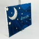 dream print, dream wall art, paper quilling art, moon art print, dream print