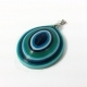 blue third eye, paper quilled pendant, blue eye pendant, blue eye jewelry