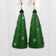 large Christmas tree, big earrings, oversize Christmas tree earrings