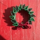 Christmas Wreath Quilled Pendant Pin, paper lightweight wreath, green wreath, paper gift, Christmas gift, gift for her, xmas