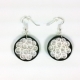 black and white earrings, paper quilling earrings, paper filigree earrings