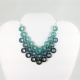 Paper Quilled Chainmaille Bib Necklace Cluster, blue ombre necklace, bib necklace, statement necklace, paper anniversary gift for her