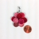 handmade jewelry, dahlia pendant, pink dahlia, red dahlia, dahlia flower jewelry