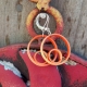 small orange hoops, orange hoop earrings, small hoop earrings, orange hoops