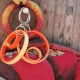 handmade paper earrings, handmade jewelry, paper anniversary gift, handmade hoop