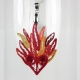 flaming heart jewelry, sacred heart necklace, quilled necklace, gift for her