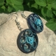 bridesmaid earrings, blue earrings, paper quilling earrings, paper earrings