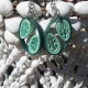 Filigree Leaves Petite Handmade Earrings Multiple Colors, Green unique earrings, eco friendly earrings, paper quill earrings, paper earrings