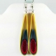 Paper Fire Earrings flames earrings, art deco earrings, long tapered earrings, tapered drop earrings