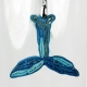 whale tail paper quilled pendant, whale pendant, blue whale jewelry, whale tail