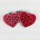 two hearts jewelry set, paper quilling heart, heart earrings, heart necklace