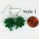 Shamrock Earrings, Four Leaf Clover Jewelry, scale one quilling shamrocks, quilled clovers, irish jewellery, irish earrings green