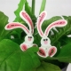 paper quilled earrings, rabbit earrings, bunnies earrings, paper quill jewelry