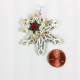 handmade necklace, handmade pendant, handmade snowflake, quilling poinsettia
