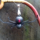 black widow necklace, paper spider, realistic spider, handmade spider jewelry