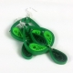 green earrings, green drop earrings, green teardrop earrings, paper earrings