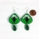 forest green, dark green, eco friendly earrings, bohemian earrings, handmade