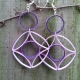 geometric purple earrings, purple statement earrings, paper quilling earrings