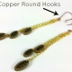 dangle gold chain earrings, copper leaves, eco friendly jewelry, gold earrings