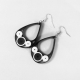 black teardrop earrings, modern earrings, black earrings, drop earrings