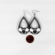 eco chic earrings, retro earrings, geometric earrings, handmade earrings