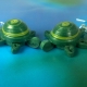 turtle earrings, paper quilled turtles, turtle jewelry paper quilling earrings