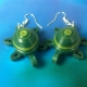 sea turtle jewelry, earrings for girls, dangle turtles, animal lover, sea turtle