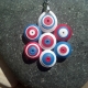 Independence Day quilling, independence day necklace, patriotic quill necklace